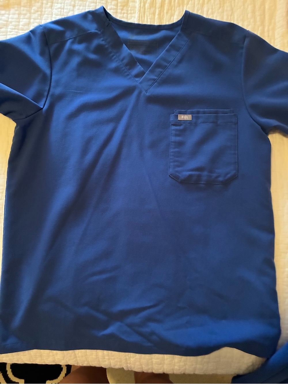 Figs Women’s Royal Blue V-Neck Scrub Top